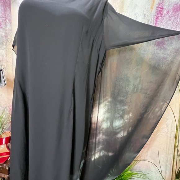 📌Timeless Elegant Ball - Formal - Prom A- Line Figure-Friendly Dress with Cape - Picture 3 of 16